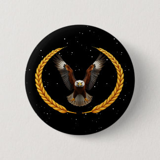 Chapa Redonda De 5 Cm Eagle Soaring | Guerras de oro patrióticas