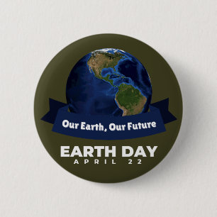 Chapa Redonda De 5 Cm Earth Day