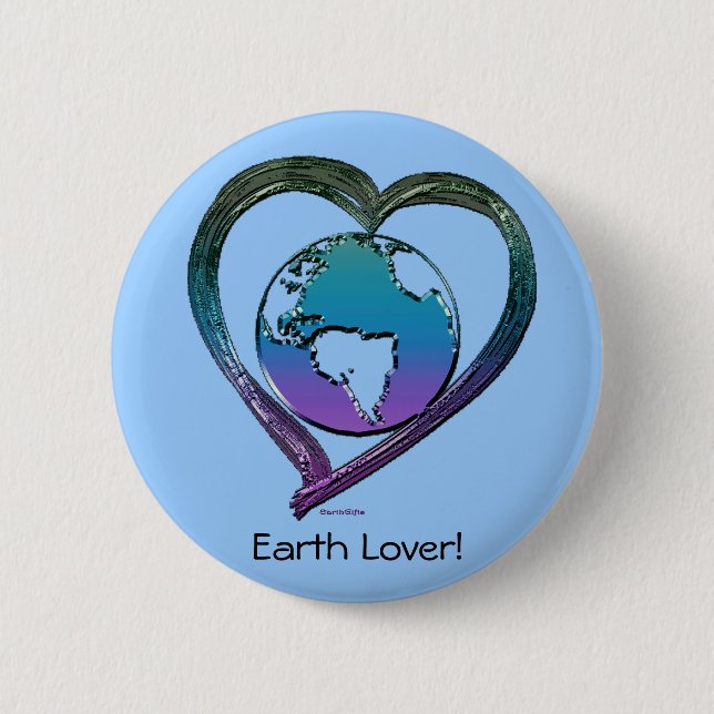 Chapa Redonda De 5 Cm EARTH LOVER Series (Anverso)
