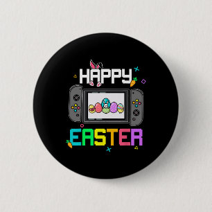 Chapa Redonda De 5 Cm Easter Bunny Egt Hunt Gamer Niños Boys Video G