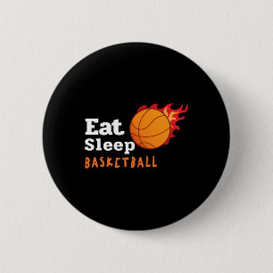 Chapa Redonda De 5 Cm Eat Sleep Basketball