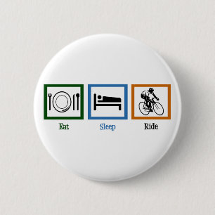 Chapa Redonda De 5 Cm Eat Sleep Ride (Ciclistas)