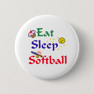 Chapa Redonda De 5 Cm Eat Sleep Sofball