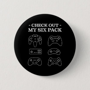 Chapa Redonda De 5 Cm Echa Un Videojuego Funny de Seis Paquetes G