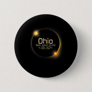 Chapa Redonda De 5 Cm Eclipse 2024 Estado de la camiseta Ohio Eclipse so