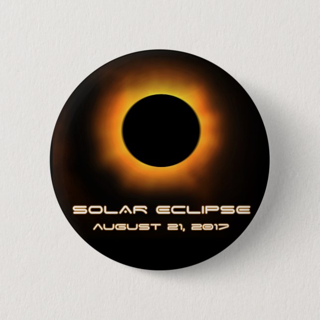 Chapa Redonda De 5 Cm Eclipse solar (Anverso)