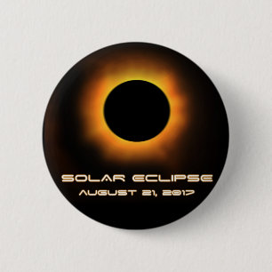 Chapa Redonda De 5 Cm Eclipse solar