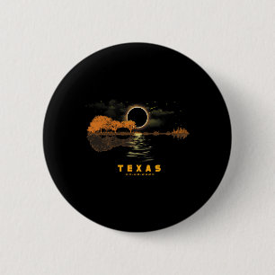 Chapa Redonda De 5 Cm Eclipse solar 2024 Guitarra 04.08.24 Totalidad Tex