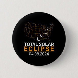 Chapa Redonda De 5 Cm Eclipse solar 2024 Mapa Eclipse 8 de abril 2024 Ec