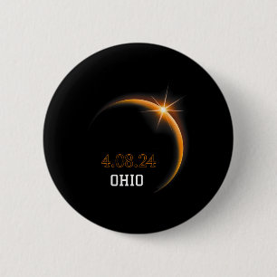 Chapa Redonda De 5 Cm Eclipse solar 2024 Ohio Total Primavera 4.08.24