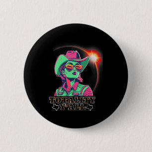 Chapa Redonda De 5 Cm Eclipse solar 2024 para Texas 08 24 Totalidad Y'al