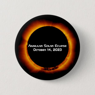 Chapa Redonda De 5 Cm Eclipse solar anual de 2023