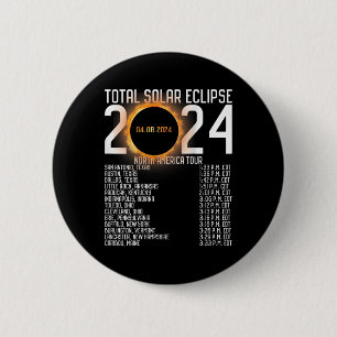 Chapa Redonda De 5 Cm Eclipse solar de atrás en la gira estadounidense 2