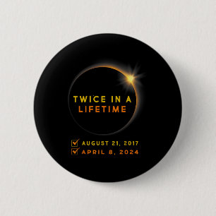 Chapa Redonda De 5 Cm Eclipse Solar Dos Veces En Eclipse Solar 2024