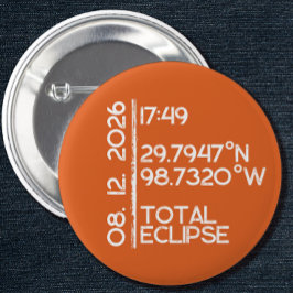 Chapa Redonda De 5 Cm Eclipse Solar Naranja Personalizado 2026