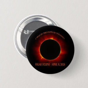 Chapa Redonda De 5 Cm Eclipse solar total