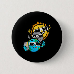 Chapa Redonda De 5 Cm Eclipse solar total 2