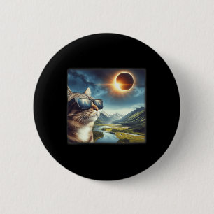 Chapa Redonda De 5 Cm Eclipse solar total 2024