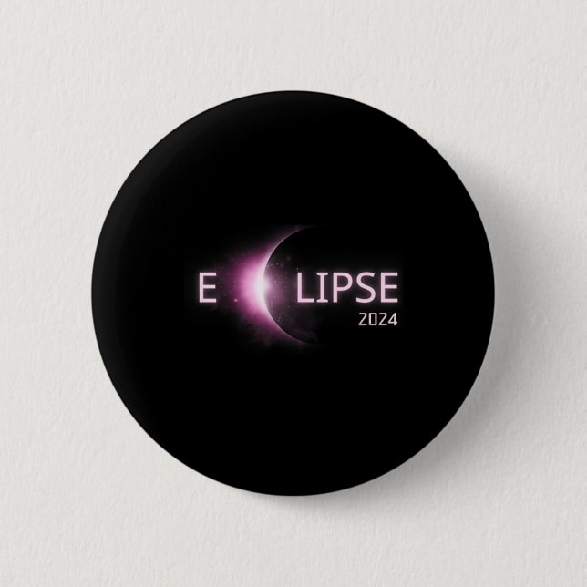 Chapa Redonda De 5 Cm Eclipse solar total 2024 Eclipse solar total 4. (Anverso)