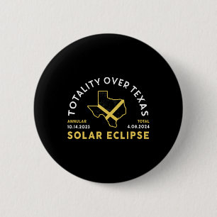 Chapa Redonda De 5 Cm Eclipse solar total anual total de Texas 2024