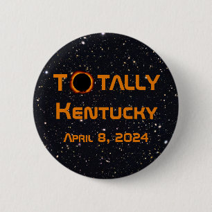 Chapa Redonda De 5 Cm Eclipse solar total de Kentucky 2024