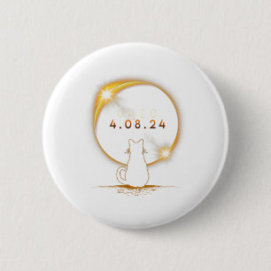 Chapa Redonda De 5 Cm Eclipse solar total de Ohio 2024 Eclipse solar de 