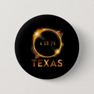 Chapa Redonda De 5 Cm Eclipse solar total de Texas 8 de abril de 2024 So