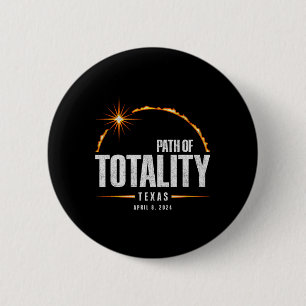 Chapa Redonda De 5 Cm Eclipse solar total Texas - Eclipse total 2024