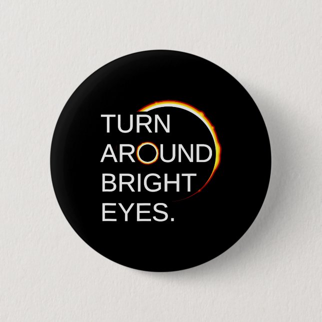 Chapa Redonda De 5 Cm Eclipse Total Del Sol América Totalidad 040824 (Anverso)