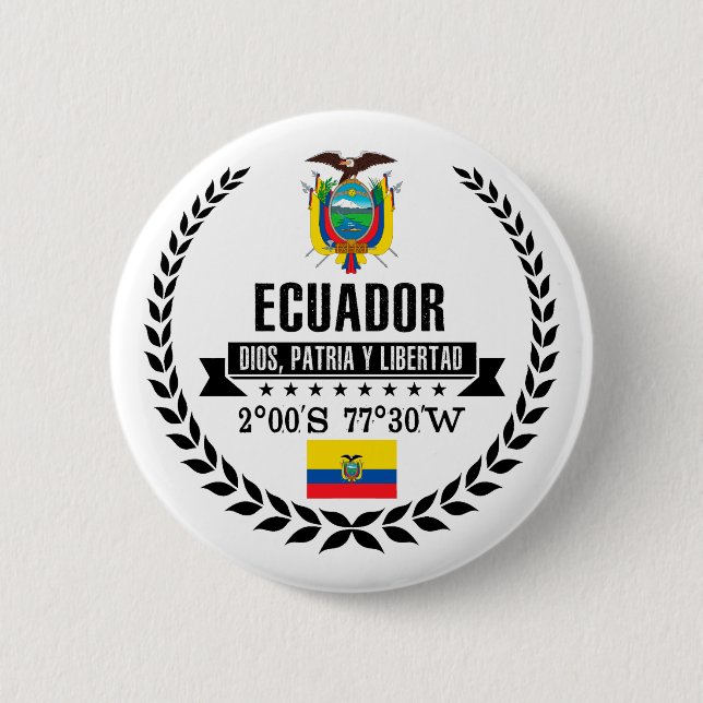 Chapa Redonda De 5 Cm Ecuador (Anverso)