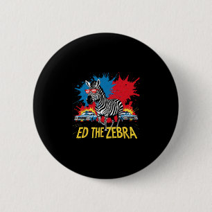 Chapa Redonda De 5 Cm Ed El Cebra Divertido Aventura Retro Vintage 2025