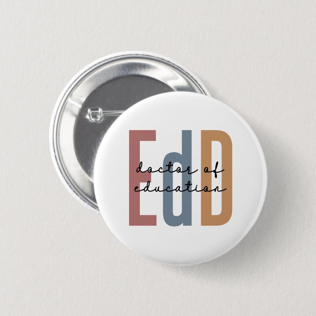 Chapa Redonda De 5 Cm EdD Médico De Educación Graduada (Anverso y reverso)