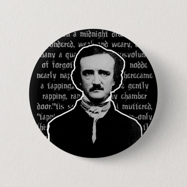 Chapa Redonda De 5 Cm Edgar Allan Poe (Anverso)