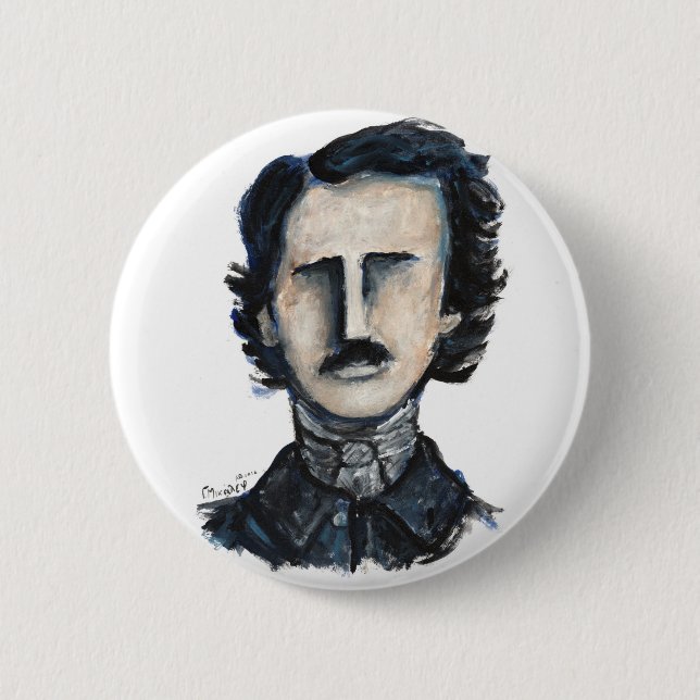 Chapa Redonda De 5 Cm Edgar Allan poe (Anverso)