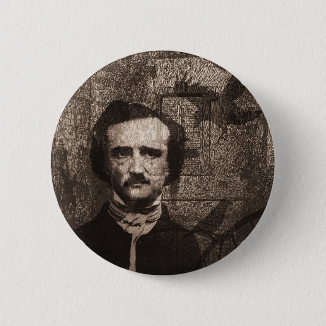 Chapa Redonda De 5 Cm Edgar Allan Poe (Anverso)