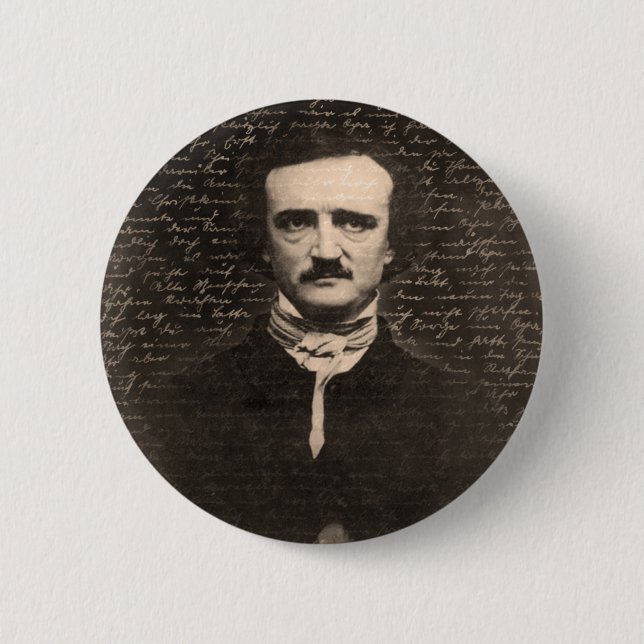 Chapa Redonda De 5 Cm Edgar Allan Poe (Anverso)