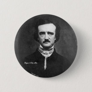 Chapa Redonda De 5 Cm Edgar Allen Poe, perno-en