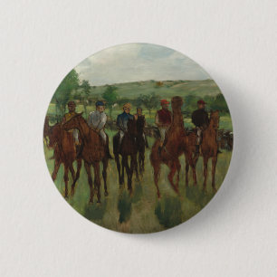 Chapa Redonda De 5 Cm Edgar Degas el   los jinetes