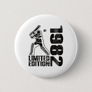 Chapa Redonda De 5 Cm Edición Limitada 1982 Cricket Cumpleaños Edición L