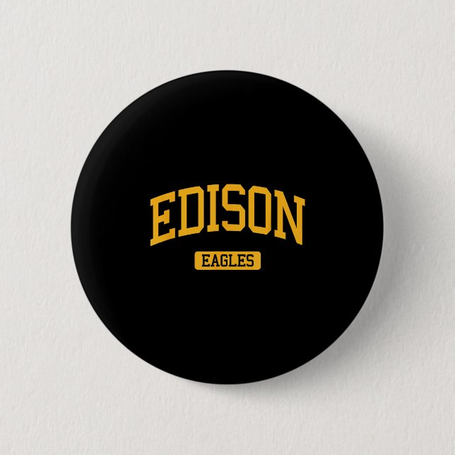 Chapa Redonda De 5 Cm Edison High School Hs Edison Nj Varsity Srts  (Anverso)