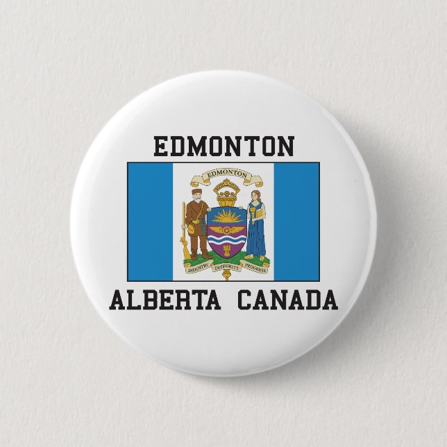 Chapa Redonda De 5 Cm Edmonton Alberta (Anverso)