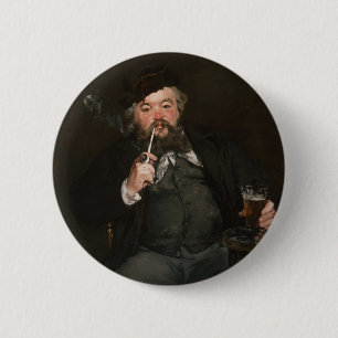 Chapa Redonda De 5 Cm Edouard Manet - Un buen vaso de cerveza / Le bon b