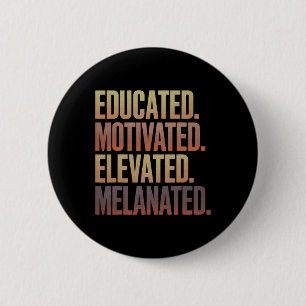 Chapa Redonda De 5 Cm Educado Motivado Elevado Melanizado Histor Negro