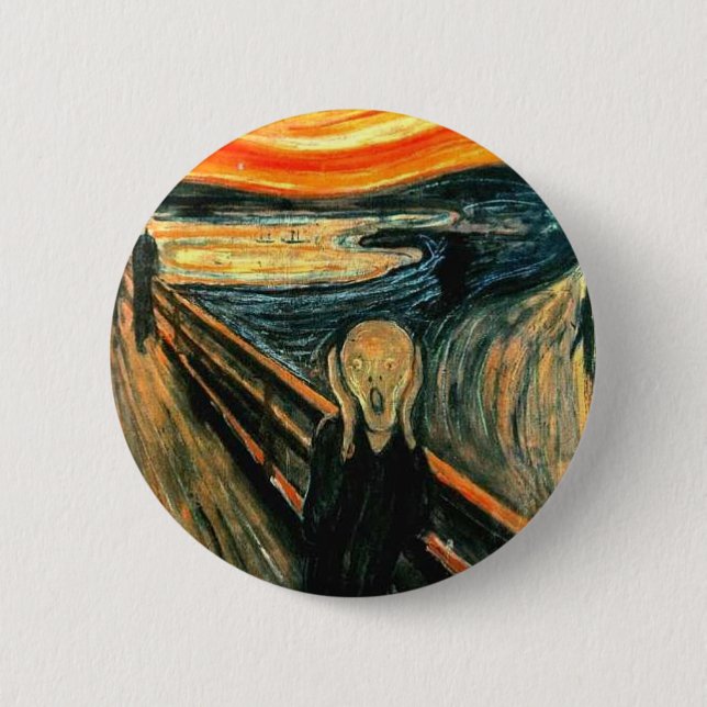 Chapa Redonda De 5 Cm Edvard Munch - grito (Anverso)