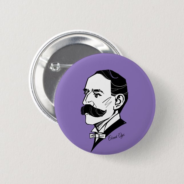 Chapa Redonda De 5 Cm Edward Elgar (Anverso y reverso)