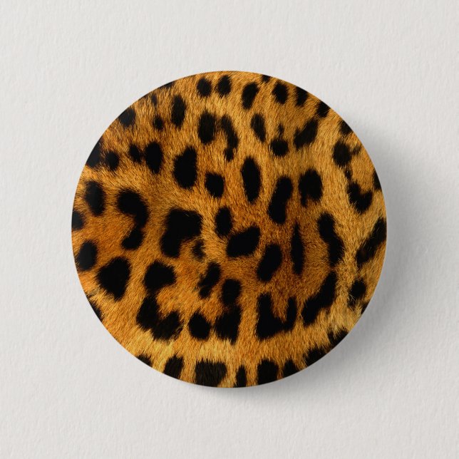 Chapa Redonda De 5 Cm efecto de piel fresco del leopardo (Anverso)