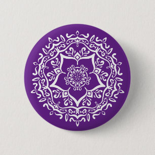 Chapa Redonda De 5 Cm Eggplant Mandala