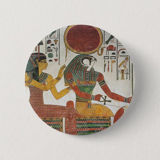 Chapa Redonda De 5 Cm Egipcio antiguo Horus (Anverso)