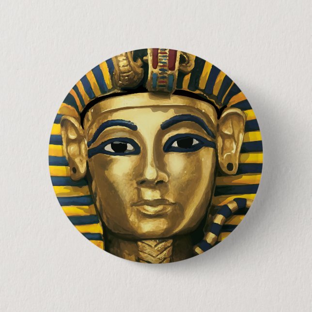 Chapa Redonda De 5 Cm Egipto -Tutankamón (Anverso)