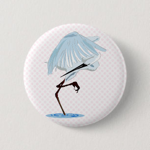 Chapa Redonda De 5 Cm Egret de Eggy